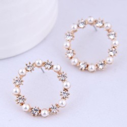 fine  Korean style fashion sweet all-Purpose Pearl flash diamond concise perso..