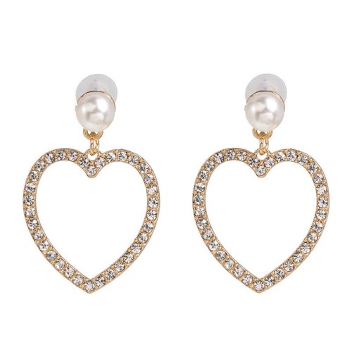 occidental style  creative love color all-Purpose temperament Earring personality diamond earrings ear stud