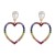 occidental style  creative love color all-Purpose temperament Earring personality diamond earrings ear stud