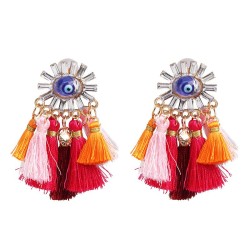 UR personality cat earrings samll tassel earring ethnic style retro