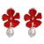 sweet flowers ear stud woman temperament all-Purpose embed Pearl enamel earrings Korea brief Earring woman