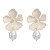 sweet flowers ear stud woman temperament all-Purpose embed Pearl enamel earrings Korea brief Earring woman