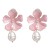 sweet flowers ear stud woman temperament all-Purpose embed Pearl enamel earrings Korea brief Earring woman