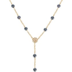 fashion temperament long style  flowers imitate Pearl pendant necklace woman e..