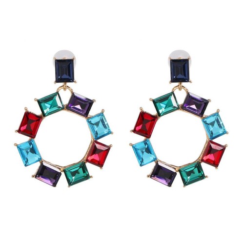 UR new geometry earrings super occidental style wind fashion square diamond earring gear
