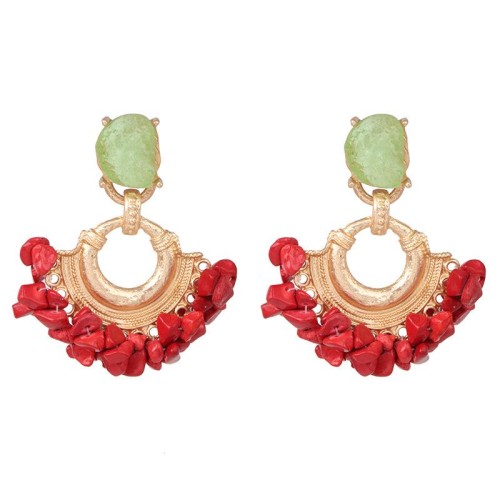  occidental style creative exaggerating ear stud pattern tassel geometry earring ear stud woman