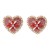  occidental style creative heart-shaped earrings earring color diamond ear stud personality all-Purpose woman