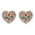  occidental style creative heart-shaped earrings earring color diamond ear stud personality all-Purpose woman