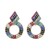  occidental style creative brief Round earrings earring color diamond ear stud personality all-Purpose woman