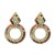  occidental style creative brief Round earrings earring color diamond ear stud personality all-Purpose woman
