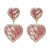  occidental style creative heart-shaped earrings earring color diamond ear stud personality all-Purpose woman