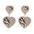  occidental style creative heart-shaped earrings earring color diamond ear stud personality all-Purpose woman