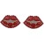 embed fully-jewelled lips earrings occidental style exaggerating summer creative