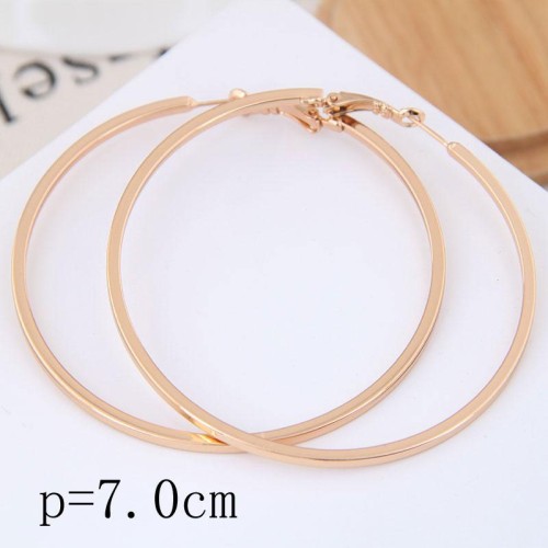 70mm fine  Korean style fashion  Metal concise surface personality temperament ear stud buckle circle