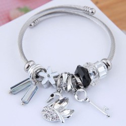 occidental style fashion  Metal all-PurposeDL concise flash diamond swan more ..