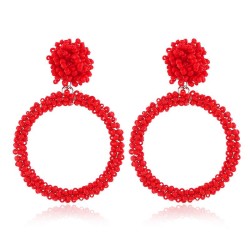   retro occidental style temperament ear stud  fashion handmade beads Acrylic ..