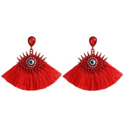 Korea womanins exaggerating personality big eyes tassel ear stud fashion retro..