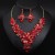  super flowers occidental style crystal necklace earrings set bride