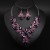   super flowers occidental style crystal necklace earrings set bride