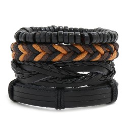 occidental style retro set braceletdiy weave bracelet  man leather