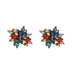  creative woman style geometry ear stud diamond personality occidental style