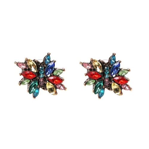  creative woman style geometry ear stud diamond personality occidental style