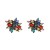 creative woman style geometry ear stud diamond personality occidental style