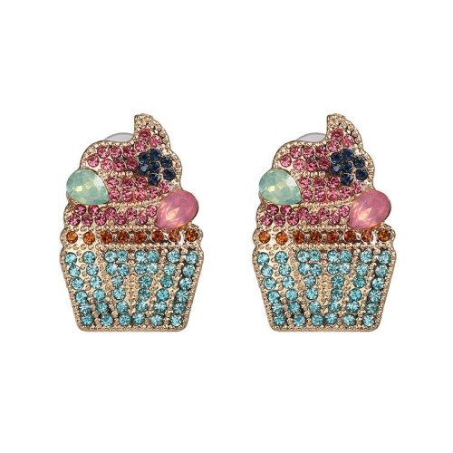  creative woman style ear stud diamond personality occidental style