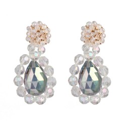 Acrylic earrings occidental style exaggerating creative crystal drop earring E..