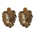 occidental style creative earrings personality brief Leaf beads ear stud woman exaggerating personality