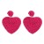  beads ear stud personality creative heart-shaped beads earrings Double surface