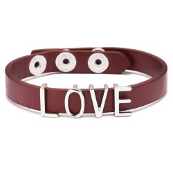 Japan and Korea fashion leather Korean style briefOV Word bracelet lady studen..