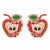  fruits apple earrings ear stud diamond personality occidental style