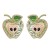  fruits apple earrings ear stud diamond personality occidental style