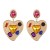 occidental style fashion heart-shaped earrings lady Street Snap earring beautiful Clothing collocation