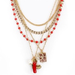 occidental style exaggerating multilayer   personality AlloyOV love retro all-..