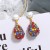 three-dimensional drop Metal diamond earrings woman occidental style exaggerating creative earring