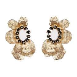  occidental style exaggerating Alloy flowers earrings woman fashion Autumn and..