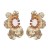  occidental style exaggerating Alloy flowers earrings woman fashion Autumn and Winter style ear stud