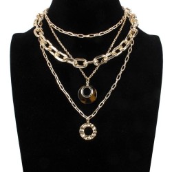 occidental style  creative brief multilayer necklace clavicle chain woman chai..