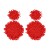 occidental style geometry Round ear stud beads tassel retro Earring fine high-end elegant earrings