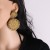 occidental style geometry Round ear stud beads tassel retro Earring fine high-end elegant earrings