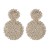 occidental style geometry Round ear stud beads tassel retro Earring fine high-end elegant earrings