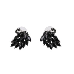  occidental style black swan diamond personality fine elegant ear stud Alloy e..