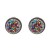  occidental style geometry Round ear stud diamond retro Earring earrings