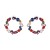  new fully-jewelled circle earrings occidental style wind lady ear stud