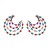 occidental style earrings high-end Alloy super glass diamond ear stud earrings