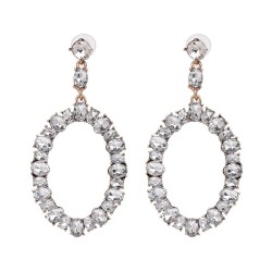  new fully-jewelled circle earrings occidental style wind lady ear stud