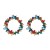  new fully-jewelled circle earrings occidental style wind lady ear stud