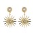 occidental style fashion personality  imitate Pearl diamond Metal earrings same style wind Metal beautiful sun fl